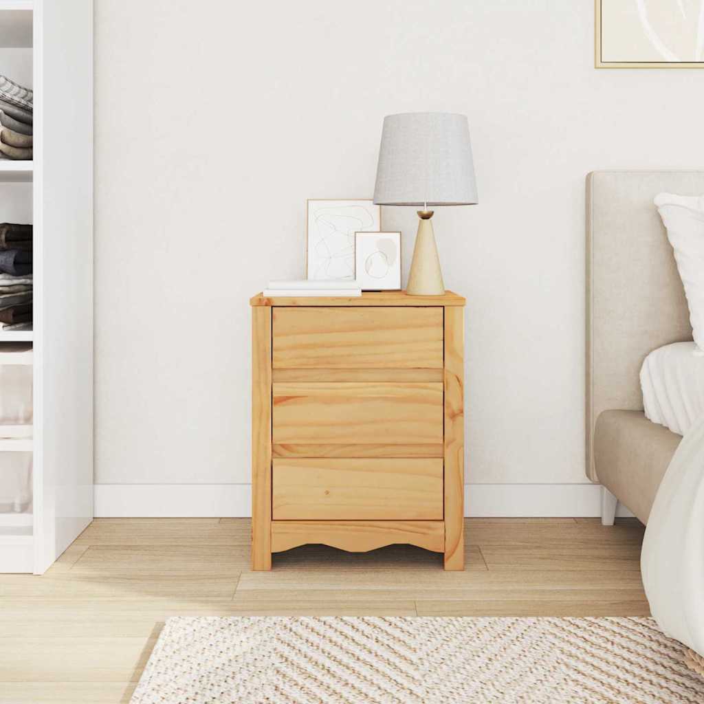 Bedside table "DRAMMEN" 45x35x56 cm Made of solid pine wood
