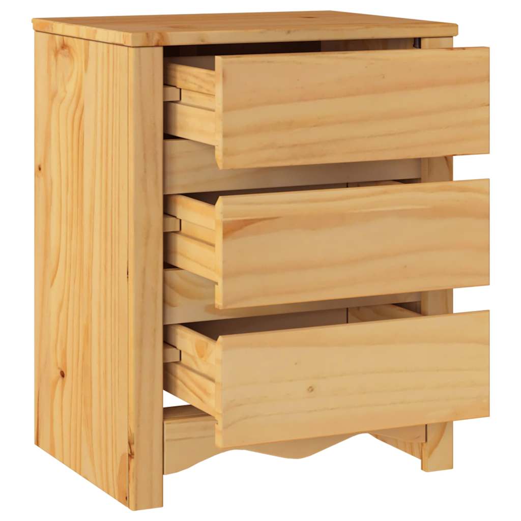 Bedside table "DRAMMEN" 45x35x56 cm Made of solid pine wood
