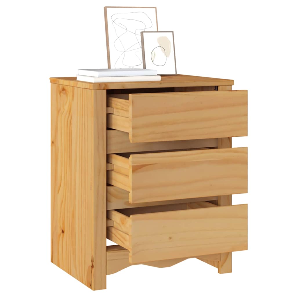 Bedside table "DRAMMEN" 45x35x56 cm Made of solid pine wood