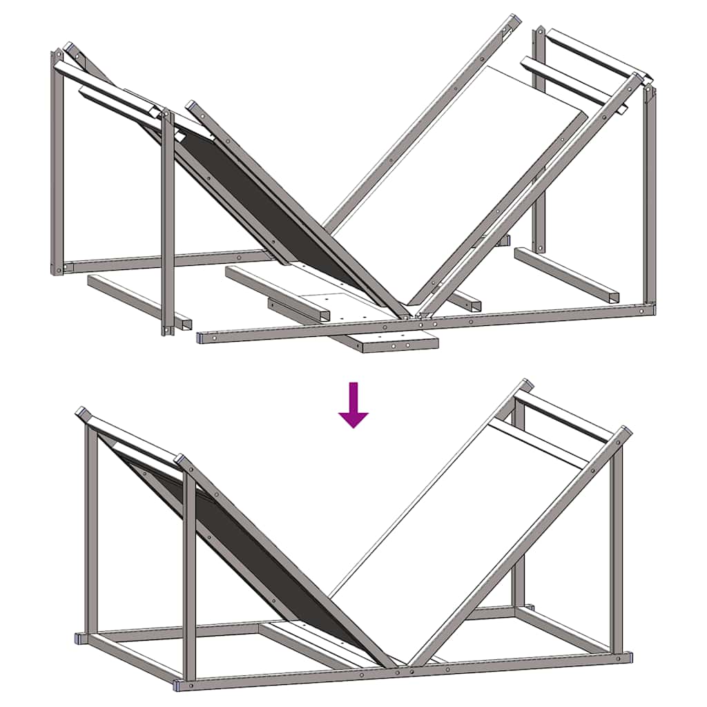 Firewood rack, 70x43x34.5 cm, cold-rolled steel