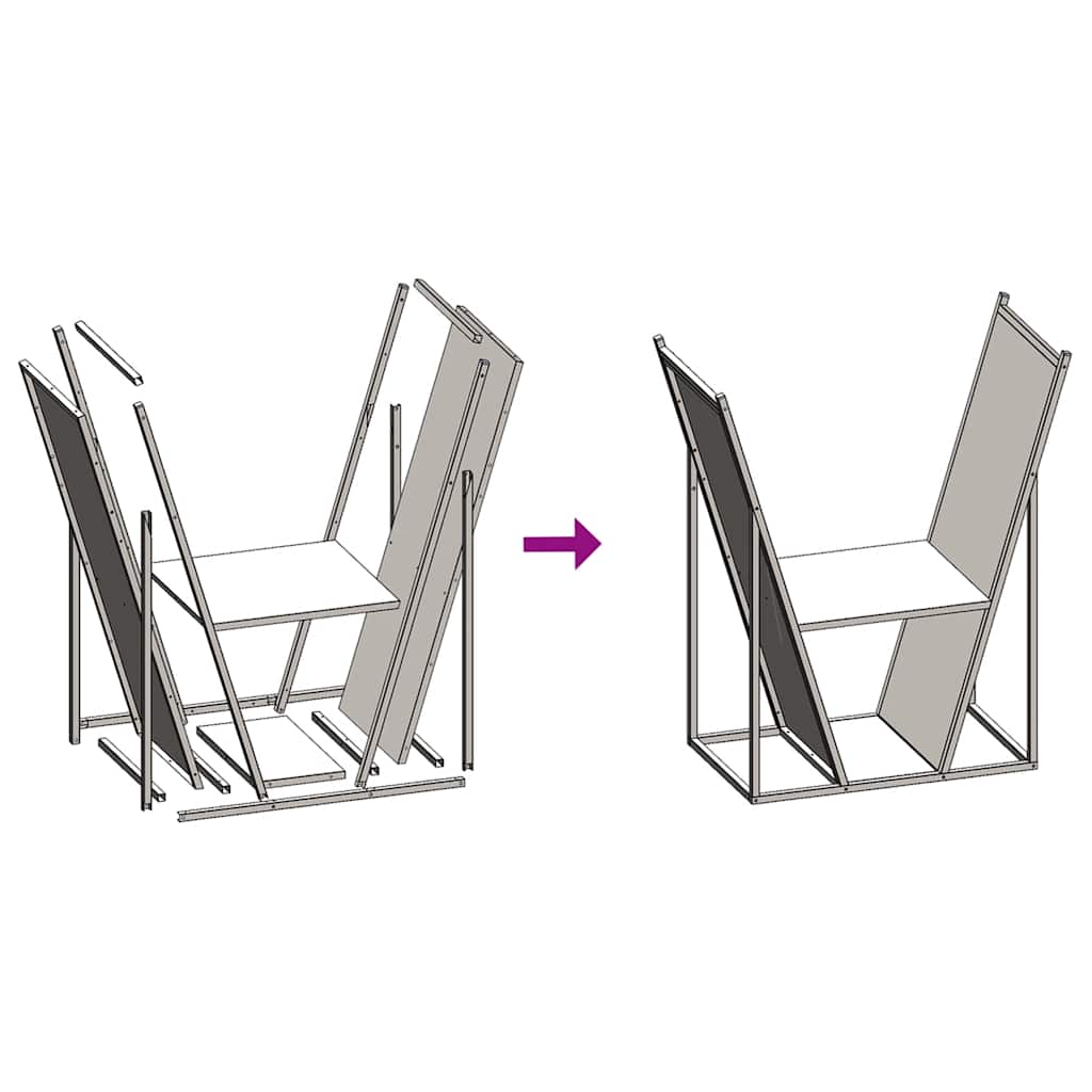 Log rack, 69.5x35x81 cm, cold-rolled steel