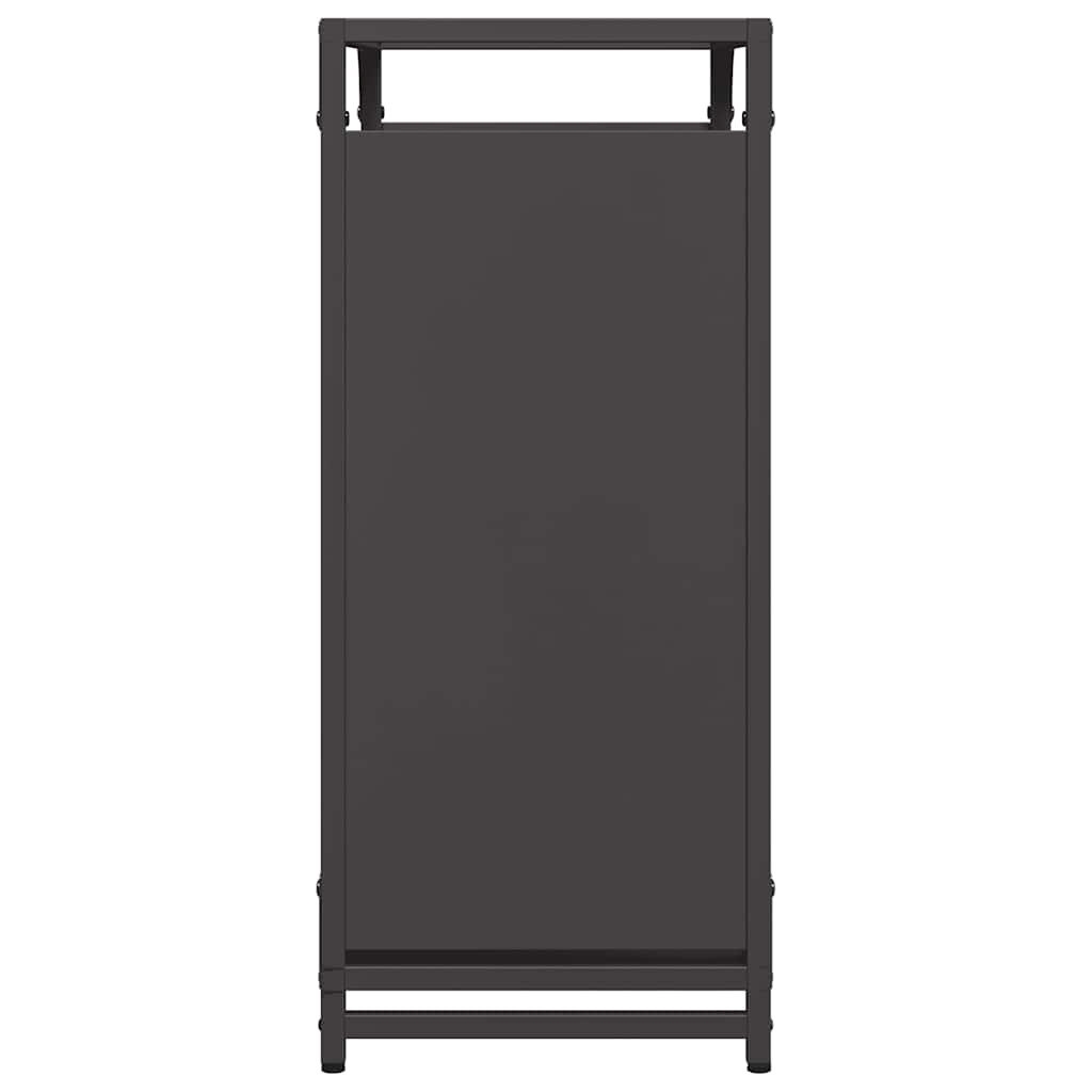 Firewood rack, black, 60x28x65 cm, cold-rolled steel
