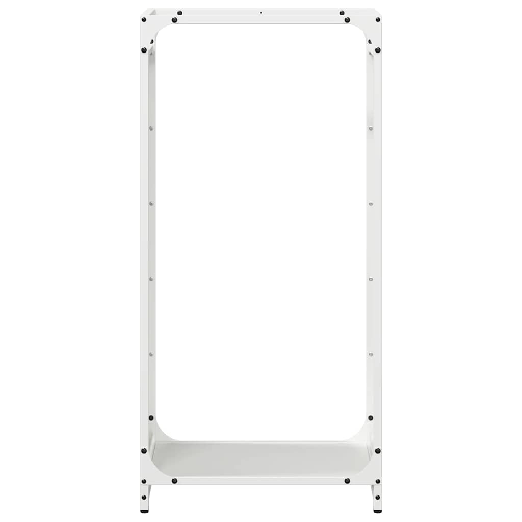 Firewood rack, white, 44x28x90 cm, cold-rolled steel