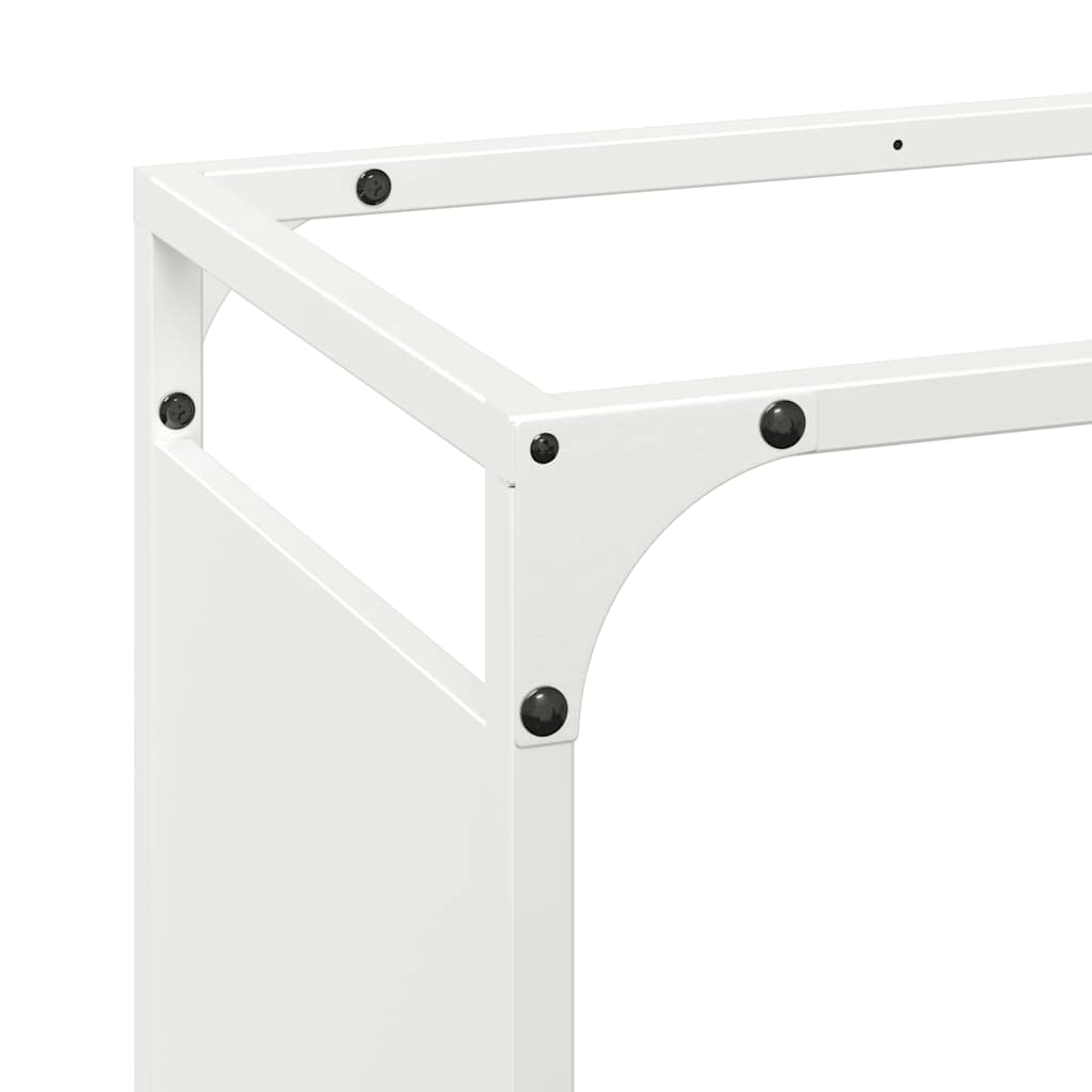 Firewood rack, white, 44x28x90 cm, cold-rolled steel