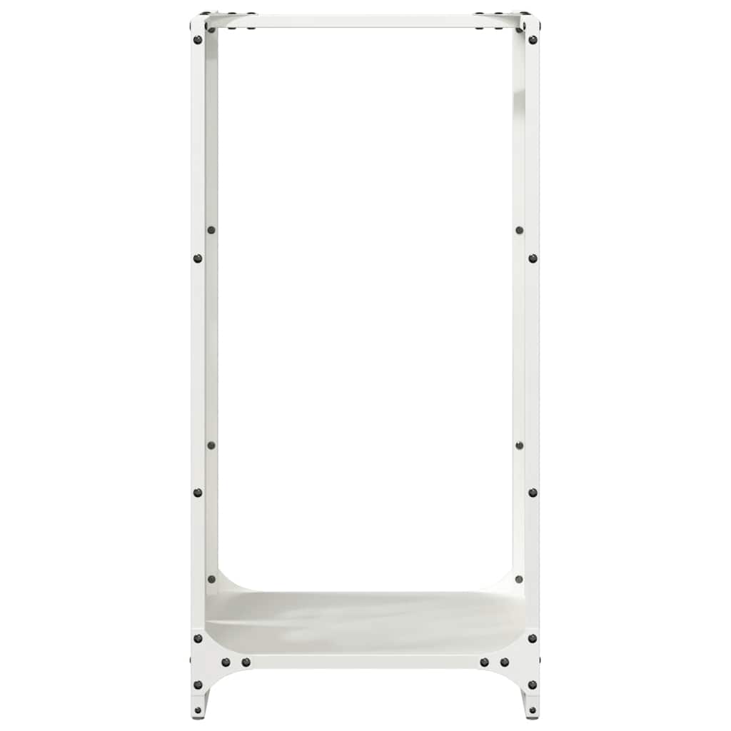Firewood rack, white, 40x30x80 cm, cold-rolled steel