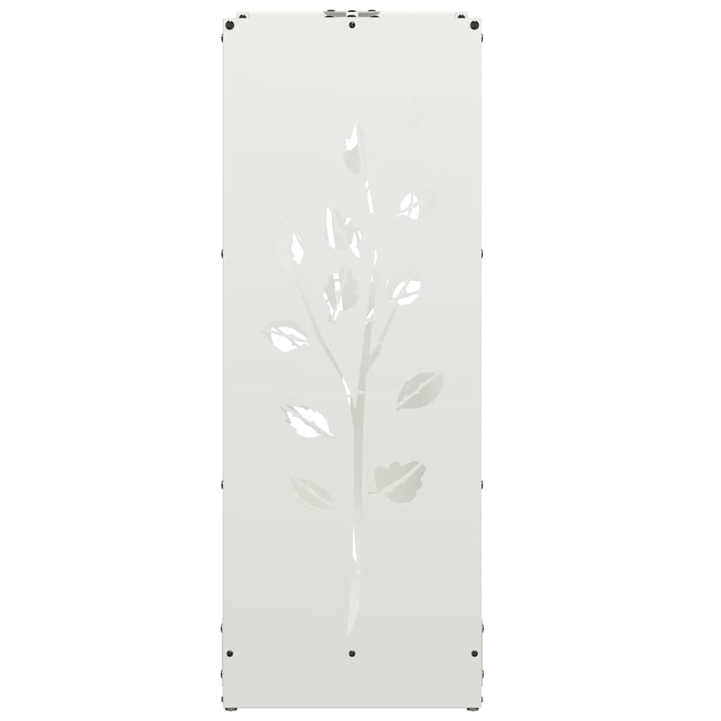 Firewood rack, white, 40x30x80 cm, cold-rolled steel