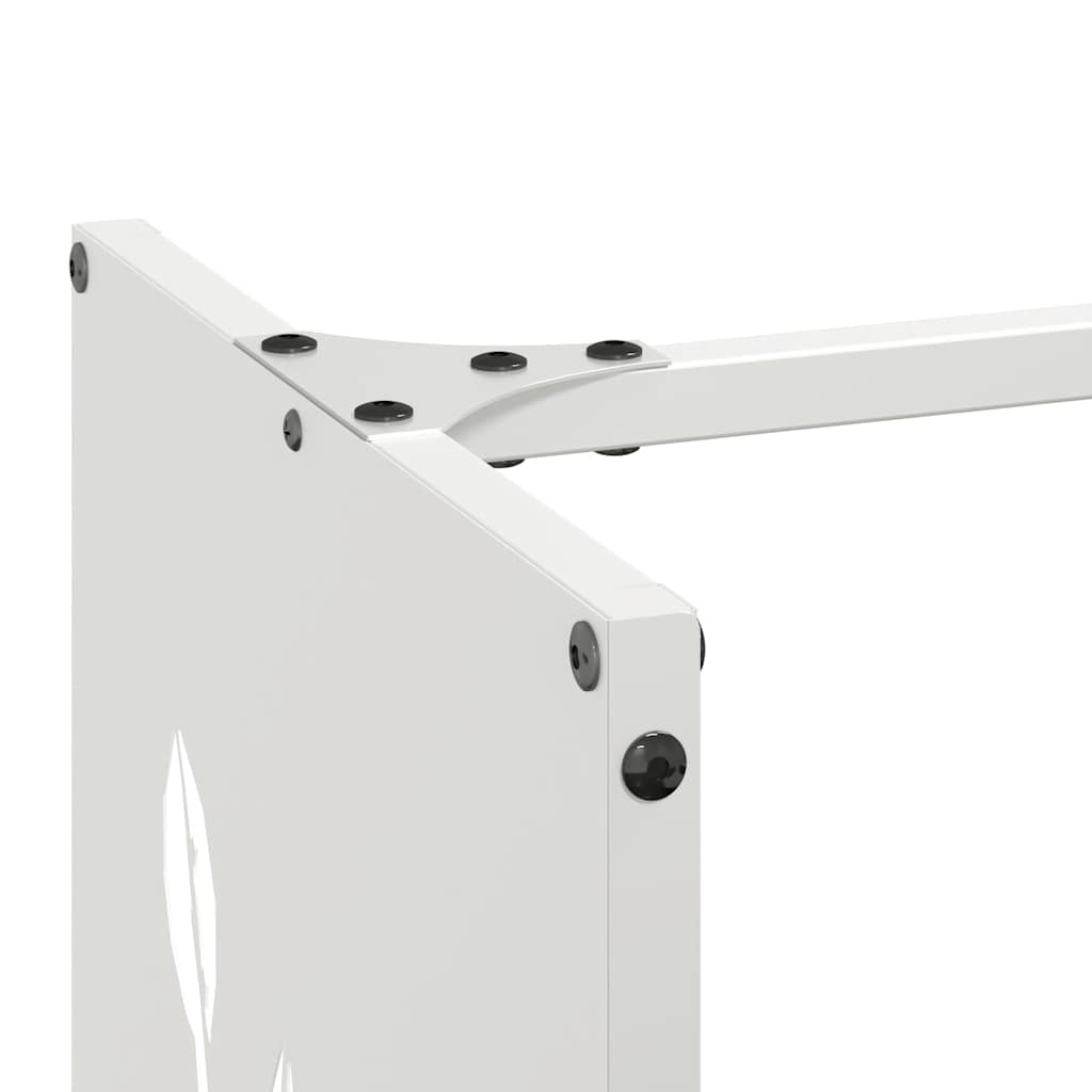 Firewood rack, white, 40x30x80 cm, cold-rolled steel