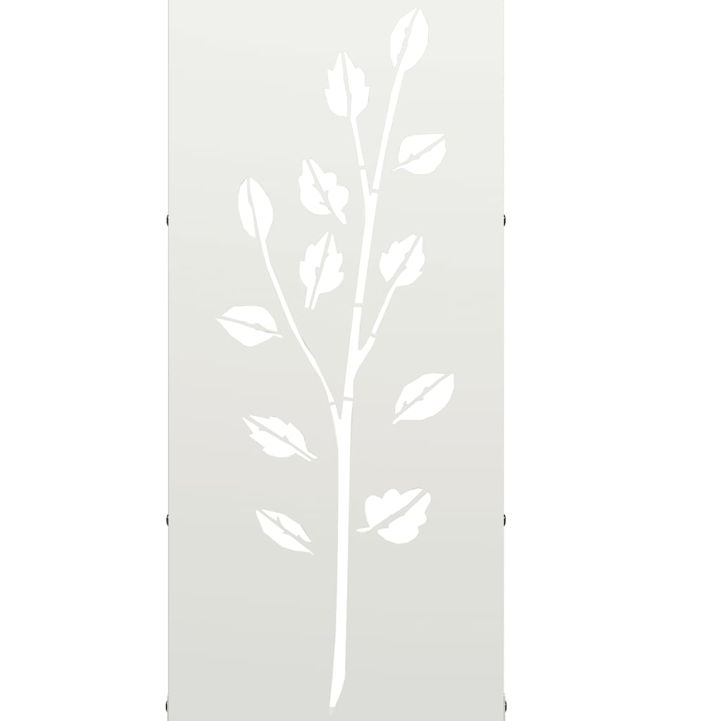 Firewood rack, white, 40x30x80 cm, cold-rolled steel
