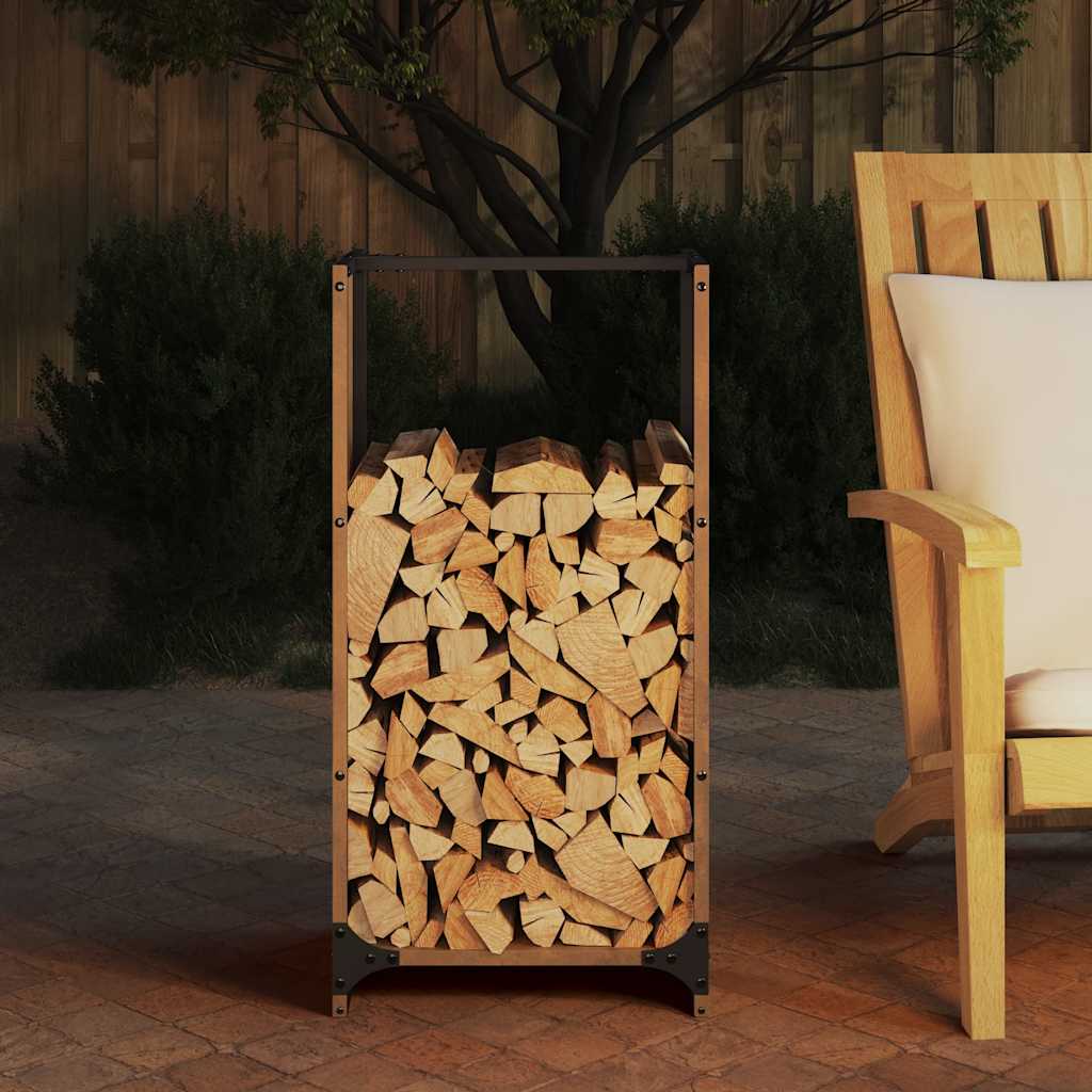 firewood shelf 40x30x80 cm weather-resistant steel
