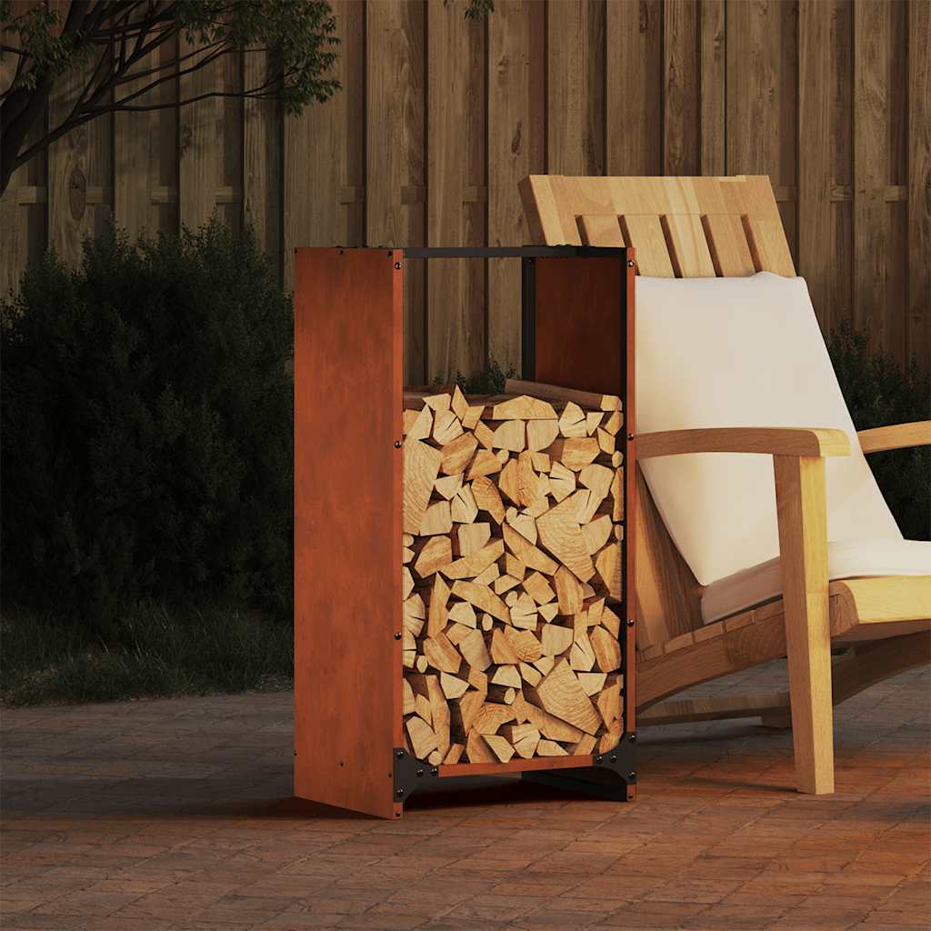 firewood shelf 40x30x80 cm weather-resistant steel