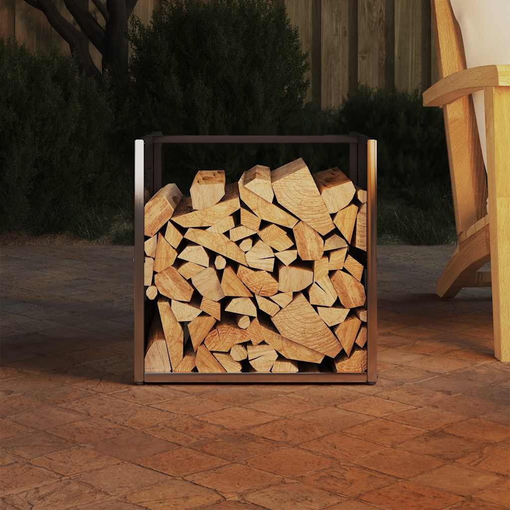 Firewood rack, 40x40x40 cm, stainless steel