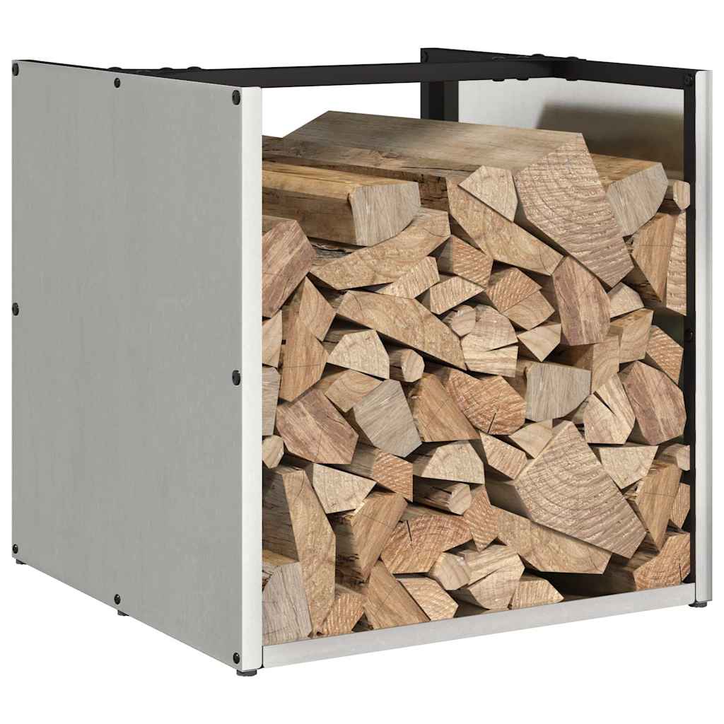 Firewood rack, 40x40x40 cm, stainless steel