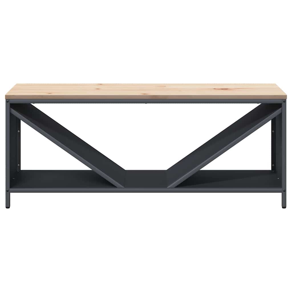 Firewood rack with wooden top, anthracite, 100.5x35.5x40 cm
