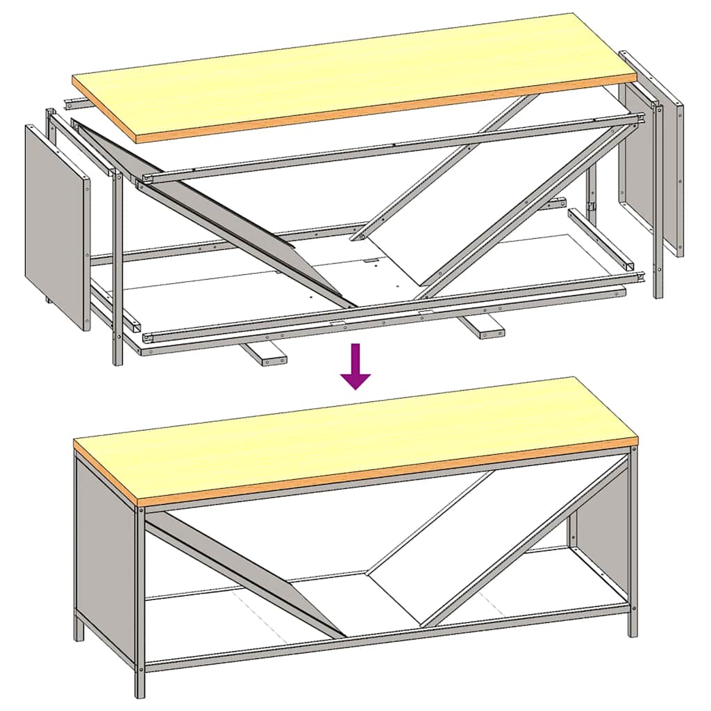 Firewood rack with wooden top, anthracite, 100.5x35.5x40 cm