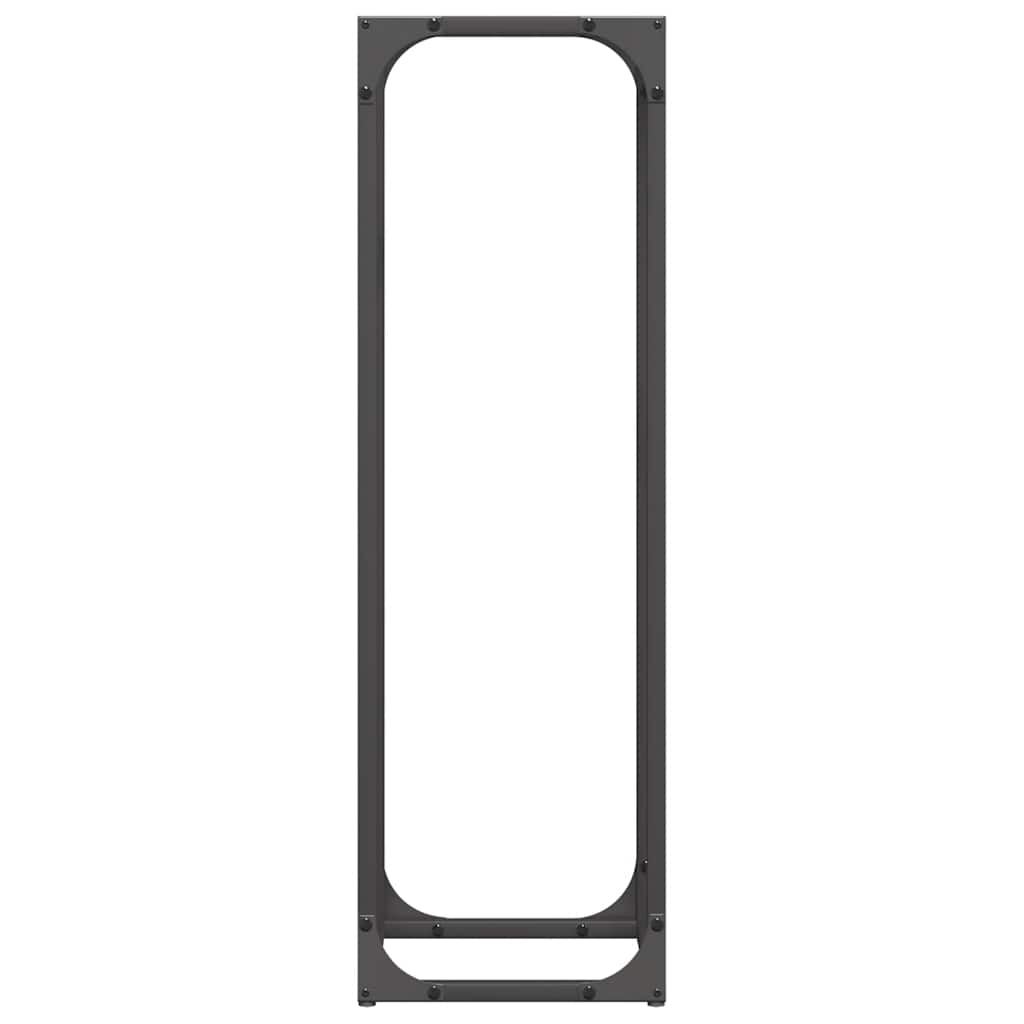Log Rack Black 25x25x80 cm Cold-rolled steel