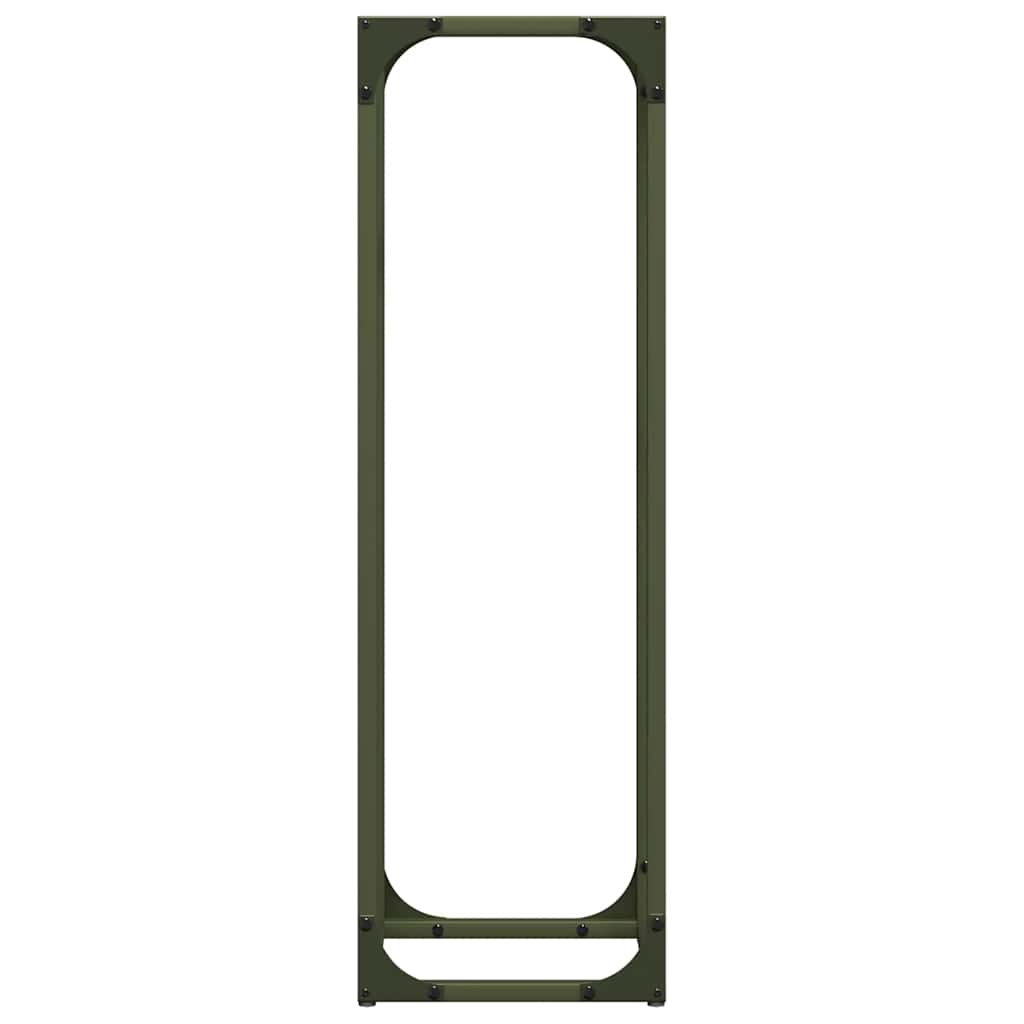 Log rack Olive Green 25x25x80 cm Cold rolled steel