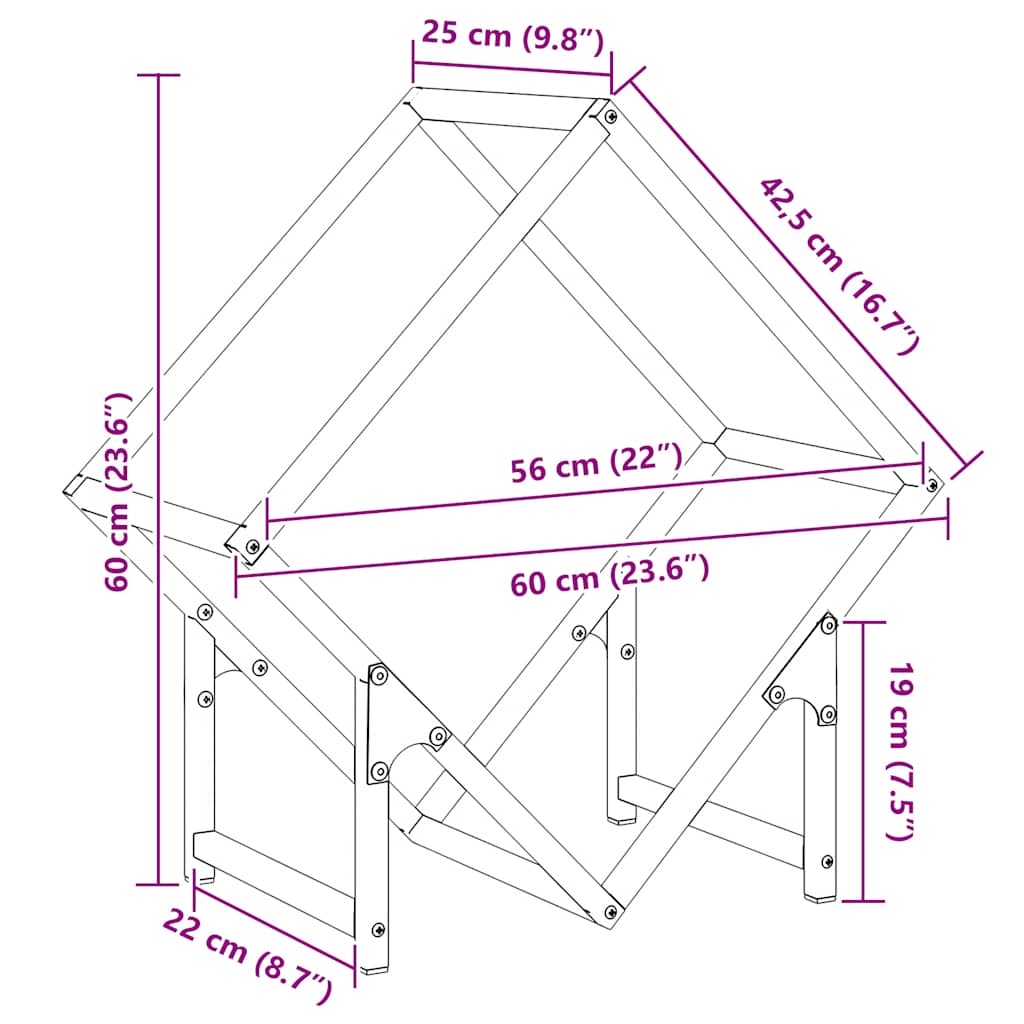 Malkų stovas Baltas 60x25x60 cm Šaltai valcuotas plienas