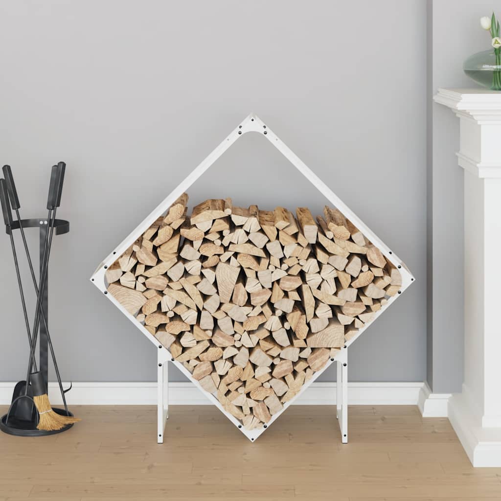Malku statīvs Balts 100x25x100 cm Auksti velmēts tērauds