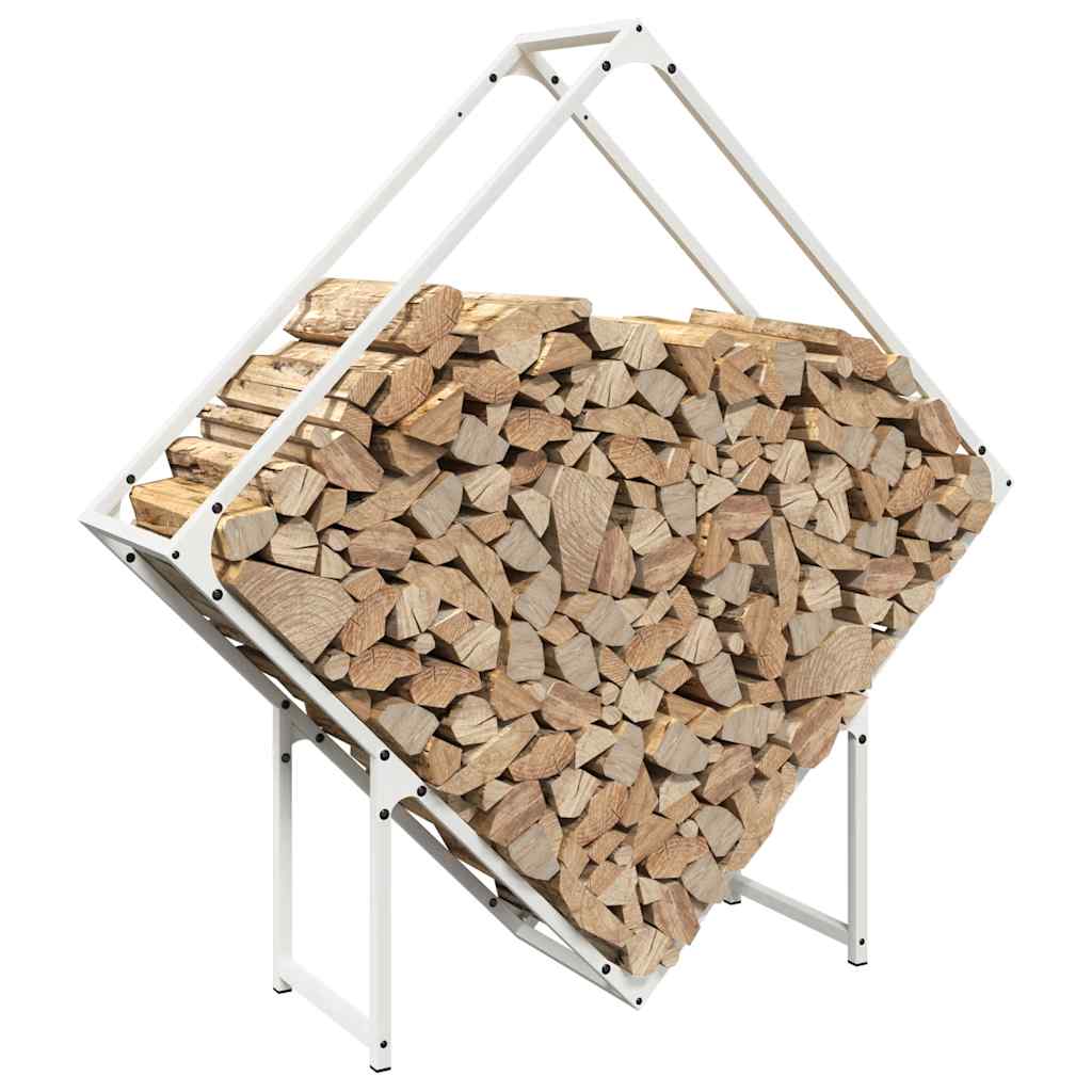 Malku statīvs Balts 100x25x100 cm Auksti velmēts tērauds
