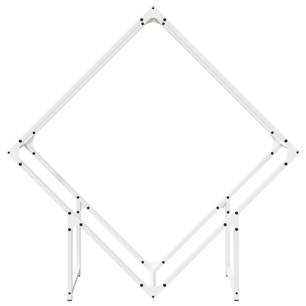 Malku statīvs Balts 100x25x100 cm Auksti velmēts tērauds