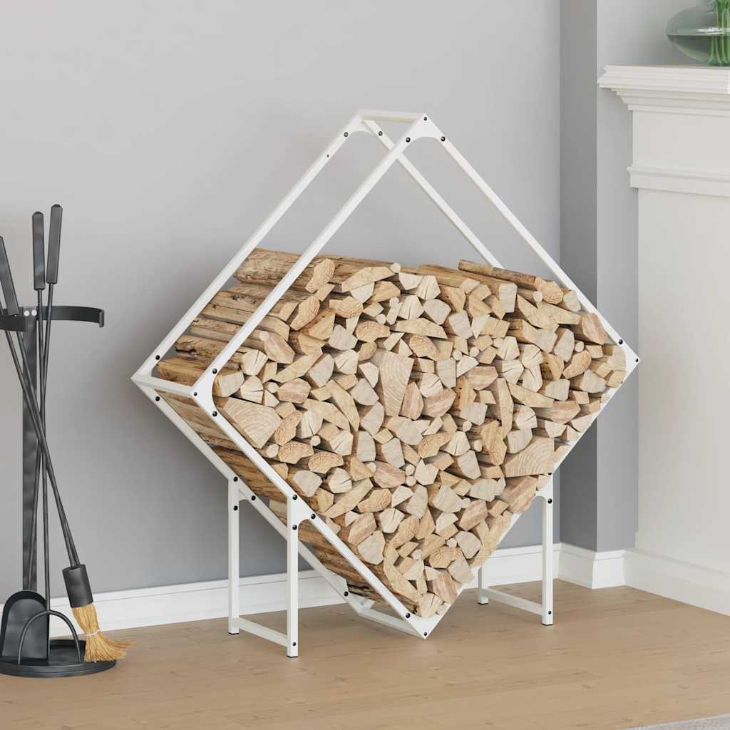 Malku statīvs Balts 100x25x100 cm Auksti velmēts tērauds