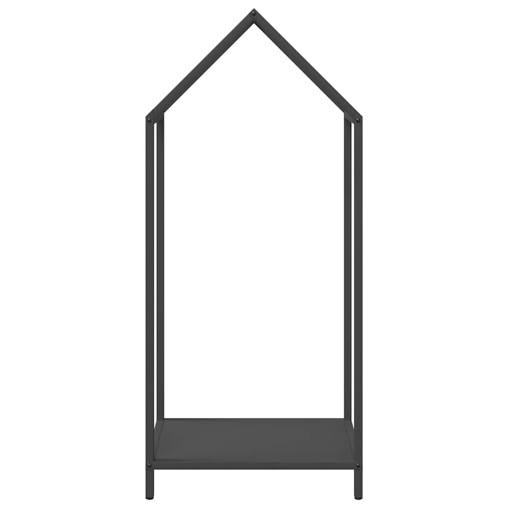 Log rack, black, 40x25x90 cm, cold-rolled steel