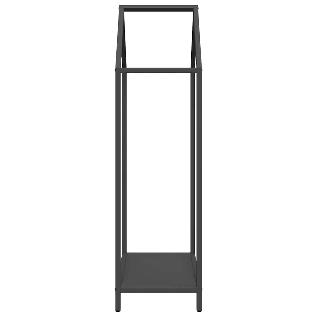 Log rack, black, 40x25x90 cm, cold-rolled steel