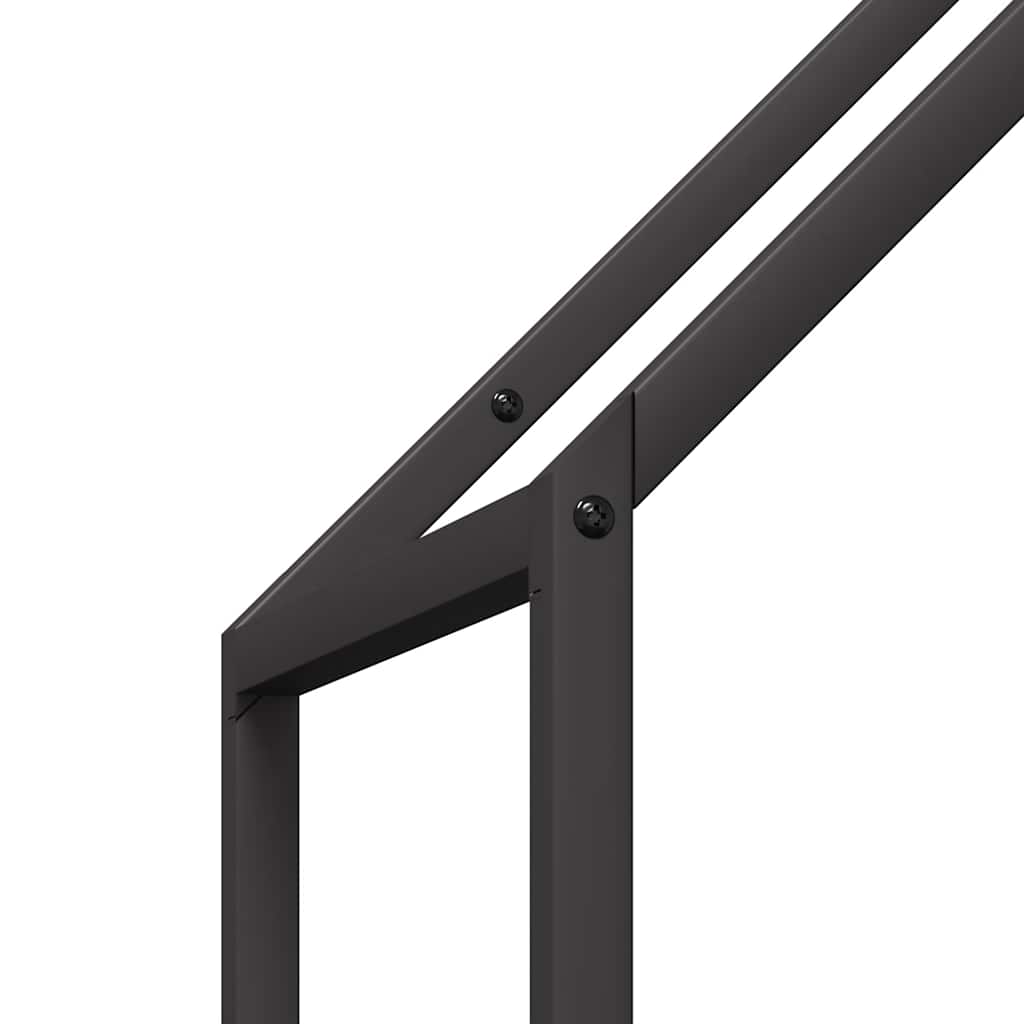 Malku plaukts Melns 40x25x120 cm Auksti velmēts tērauds
