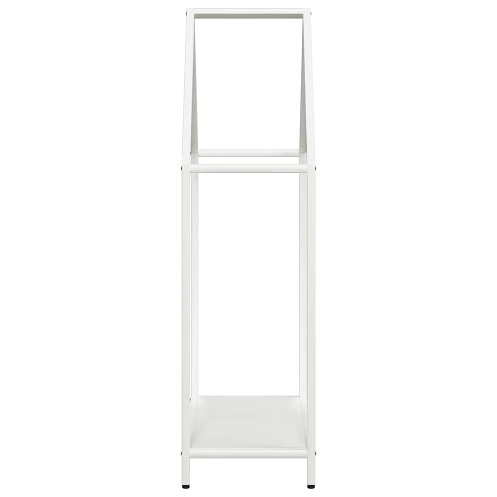 Log rack, white, 60x25x90 cm, cold-rolled steel