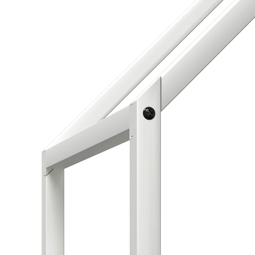 Log rack, white, 60x25x90 cm, cold-rolled steel