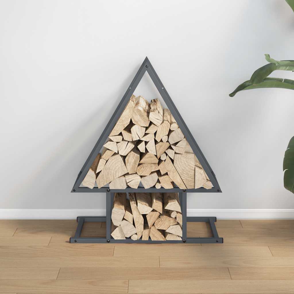 Firewood rack, anthracite, 50x25x60cm, cold-rolled steel