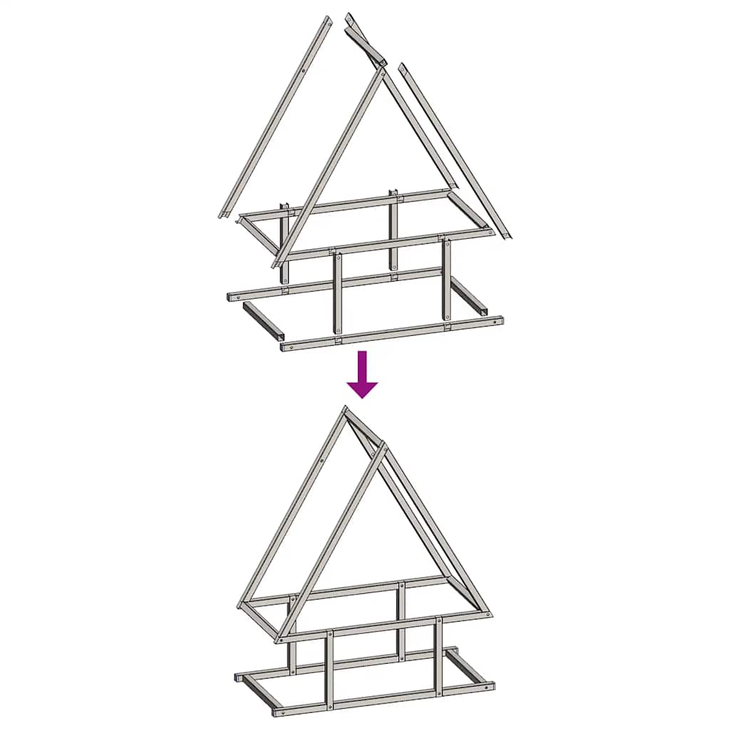 Firewood rack, anthracite, 50x25x60cm, cold-rolled steel