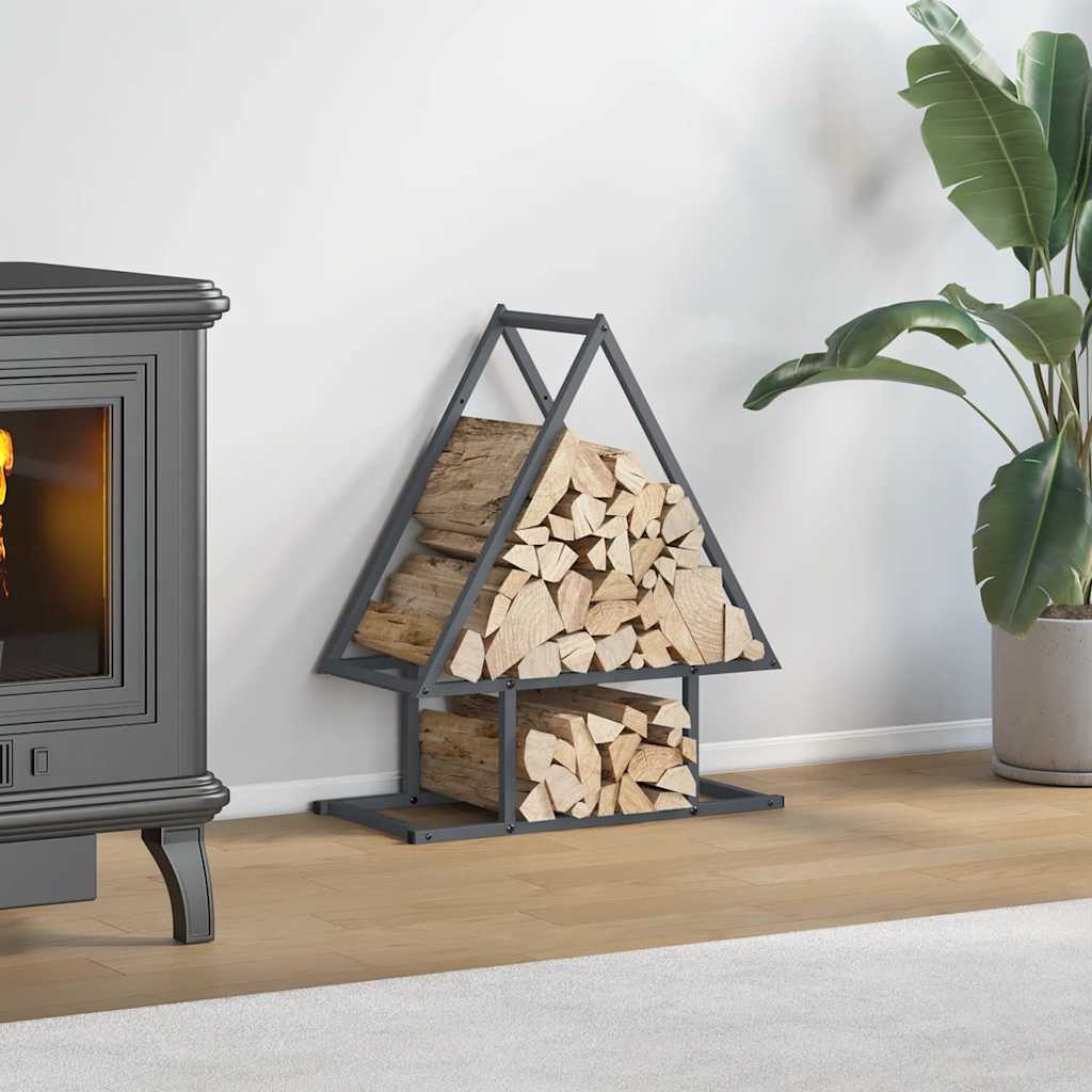 Firewood rack, anthracite, 50x25x60cm, cold-rolled steel