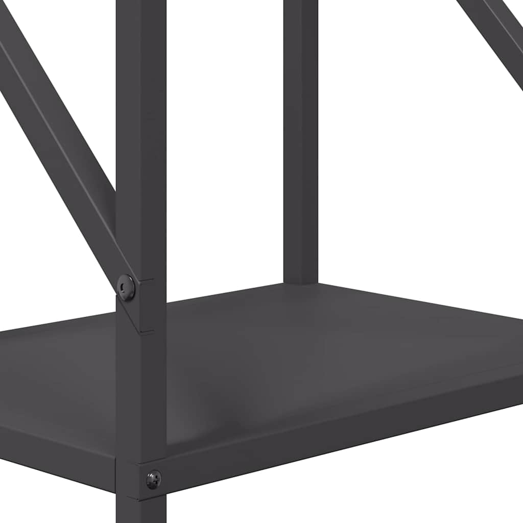 Malkų lentyna Juoda 34x25x100 cm Šaltai valcuotas plienas
