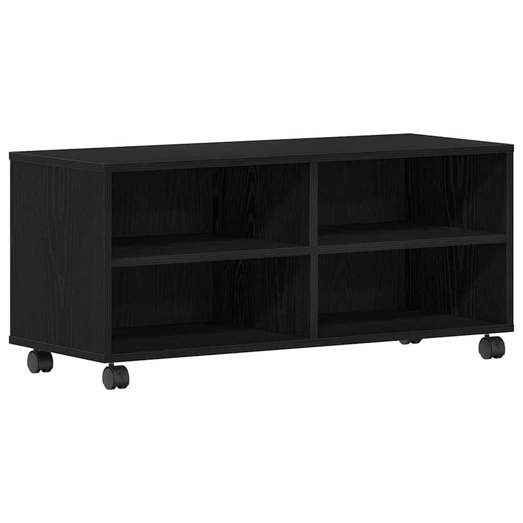 Televizoriaus spintelė Juoda 90 x 35 x 35 cm Apdirbta mediena