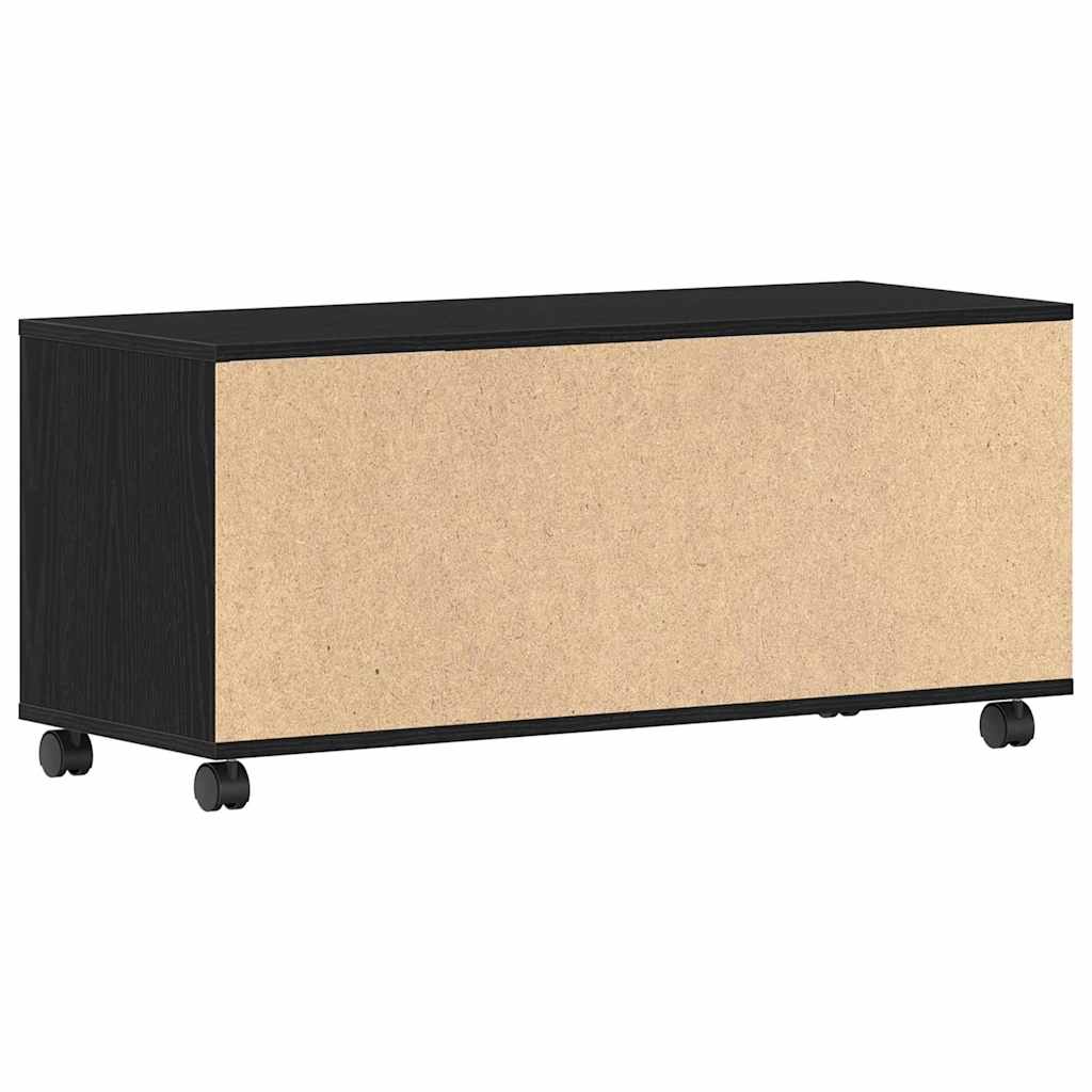 Televizoriaus spintelė Juoda 90 x 35 x 35 cm Apdirbta mediena