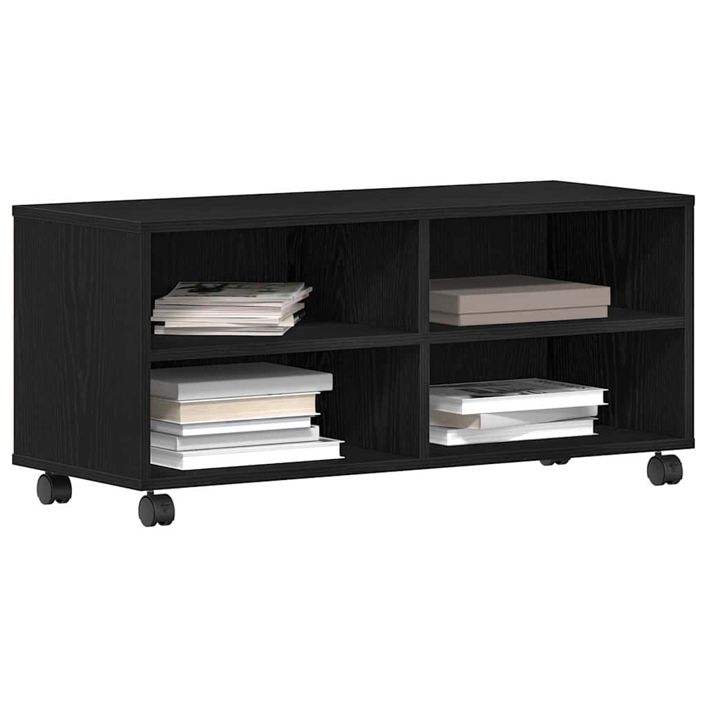 Televizoriaus spintelė Juoda 90 x 35 x 35 cm Apdirbta mediena