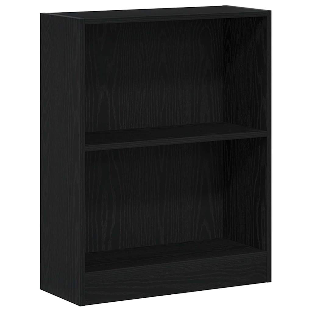 Grāmatu skapis melns 60 x 24 x 76 cm apstrādāta koksne