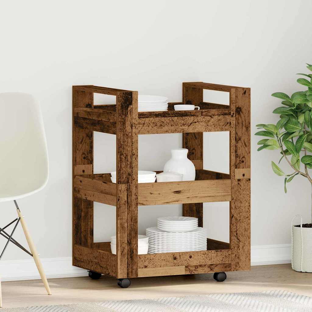 Kitchen Trolley Old Wood 60 x 45 x 80 cm
