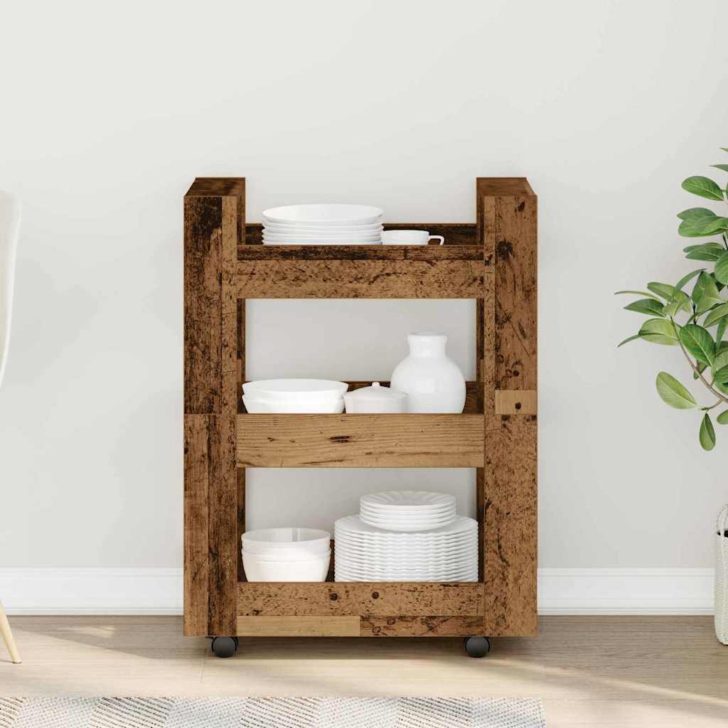 Kitchen Trolley Old Wood 60 x 45 x 80 cm