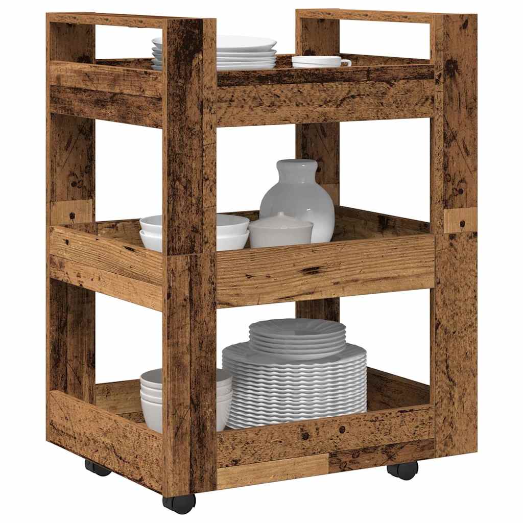 Kitchen Trolley Old Wood 60 x 45 x 80 cm