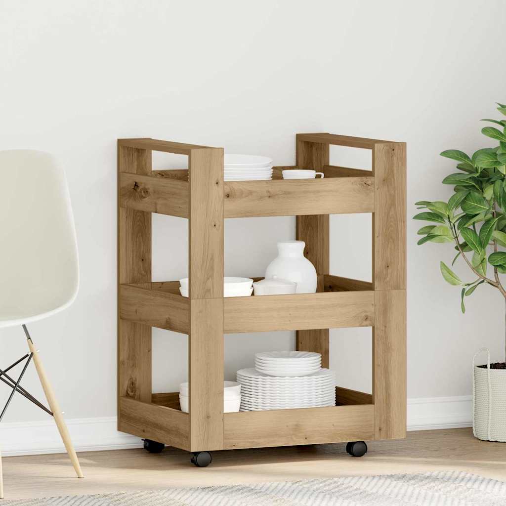 Kitchen trolley Craftsmen oak 60 x 45 x 80 cm