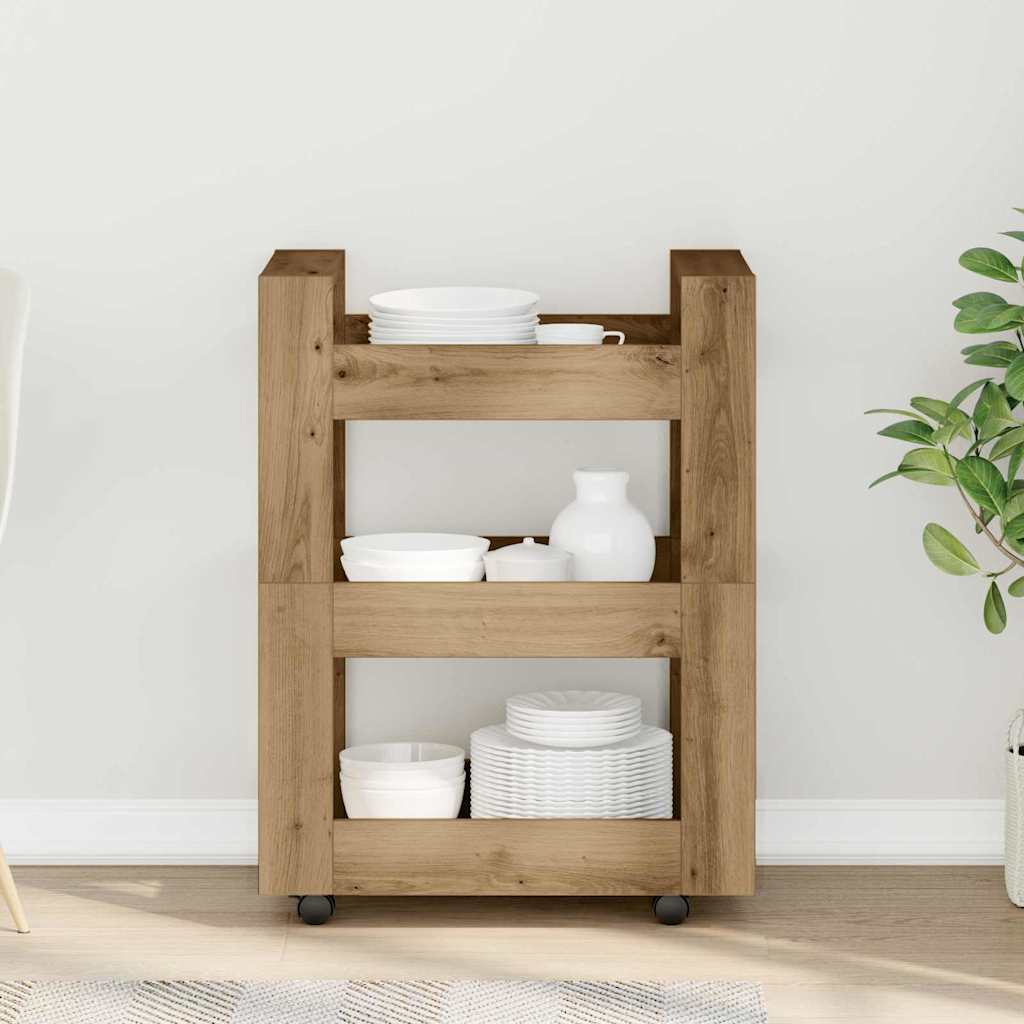 Kitchen trolley Craftsmen oak 60 x 45 x 80 cm