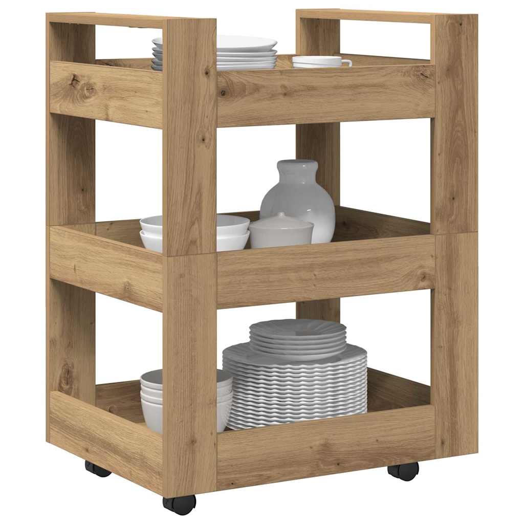 Kitchen trolley Craftsmen oak 60 x 45 x 80 cm