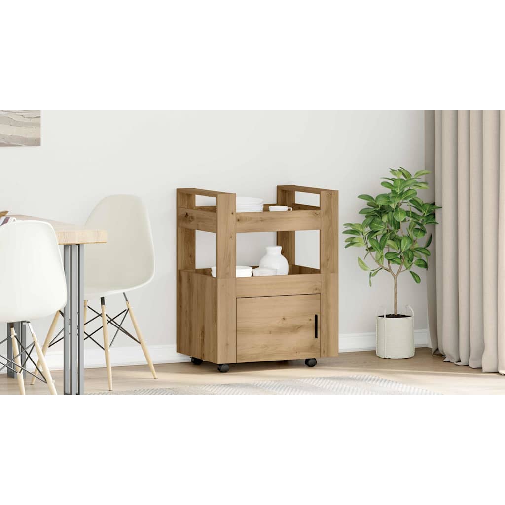 Kitchen trolley artisan oak 60 x 45 x 80 cm