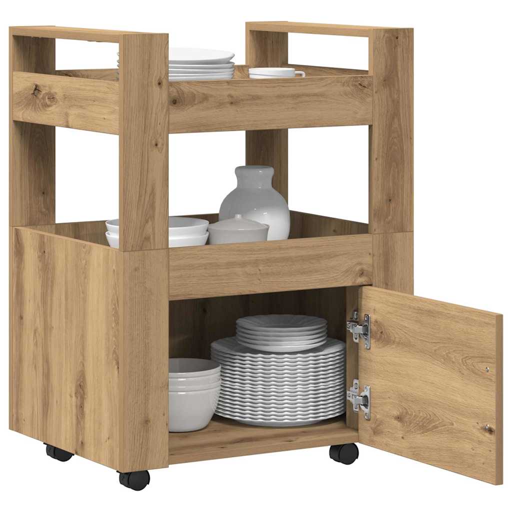 Kitchen trolley artisan oak 60 x 45 x 80 cm