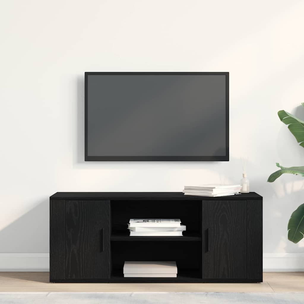Televizoriaus spintelė 100 x 35 x 40 cm juoda ąžuolo