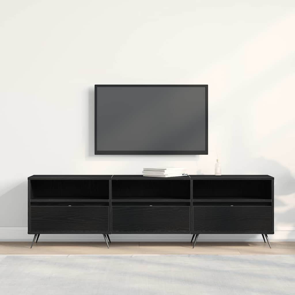 TV Cabinet Black Oak 150 x 30 x 44.5 cm