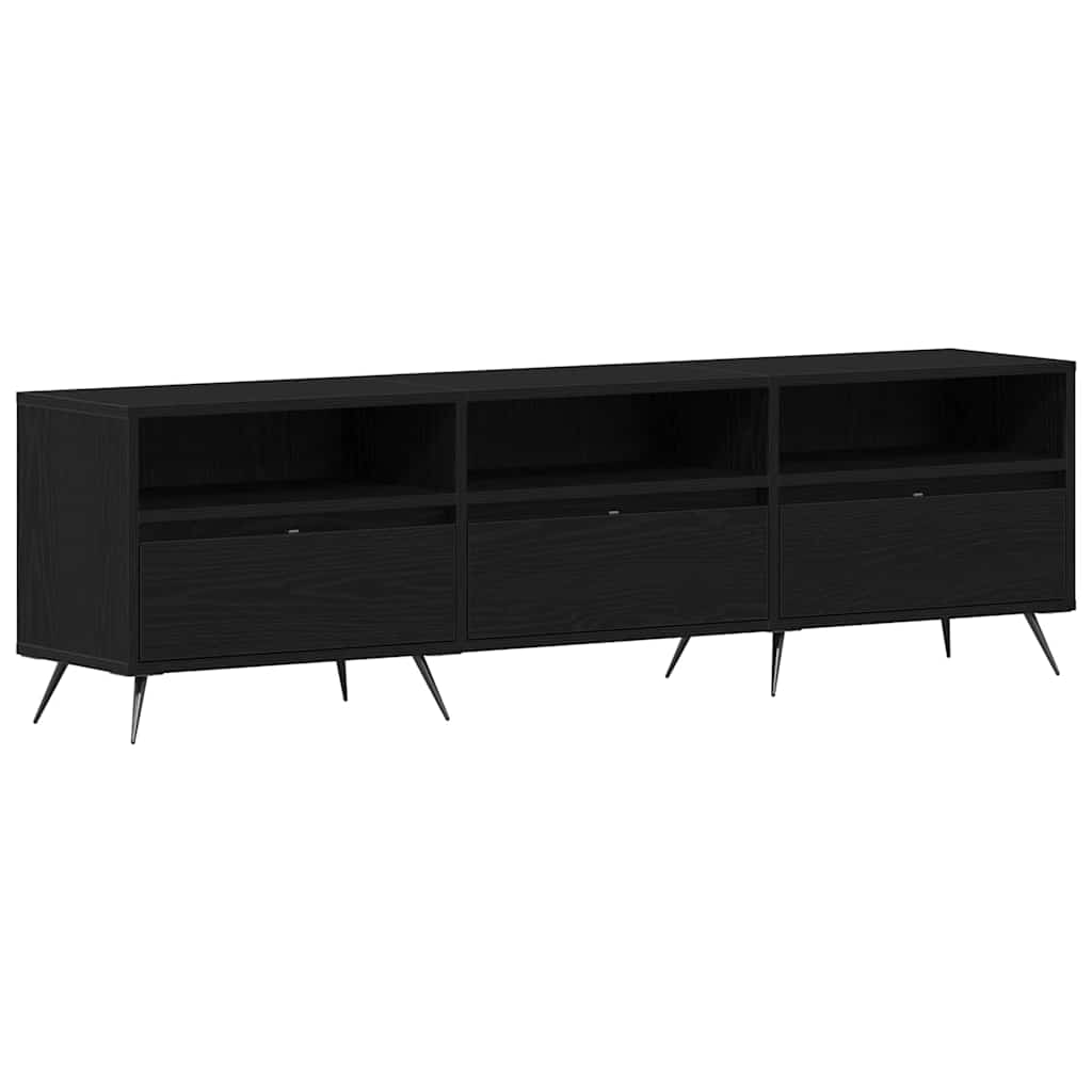 TV Cabinet Black Oak 150 x 30 x 44.5 cm