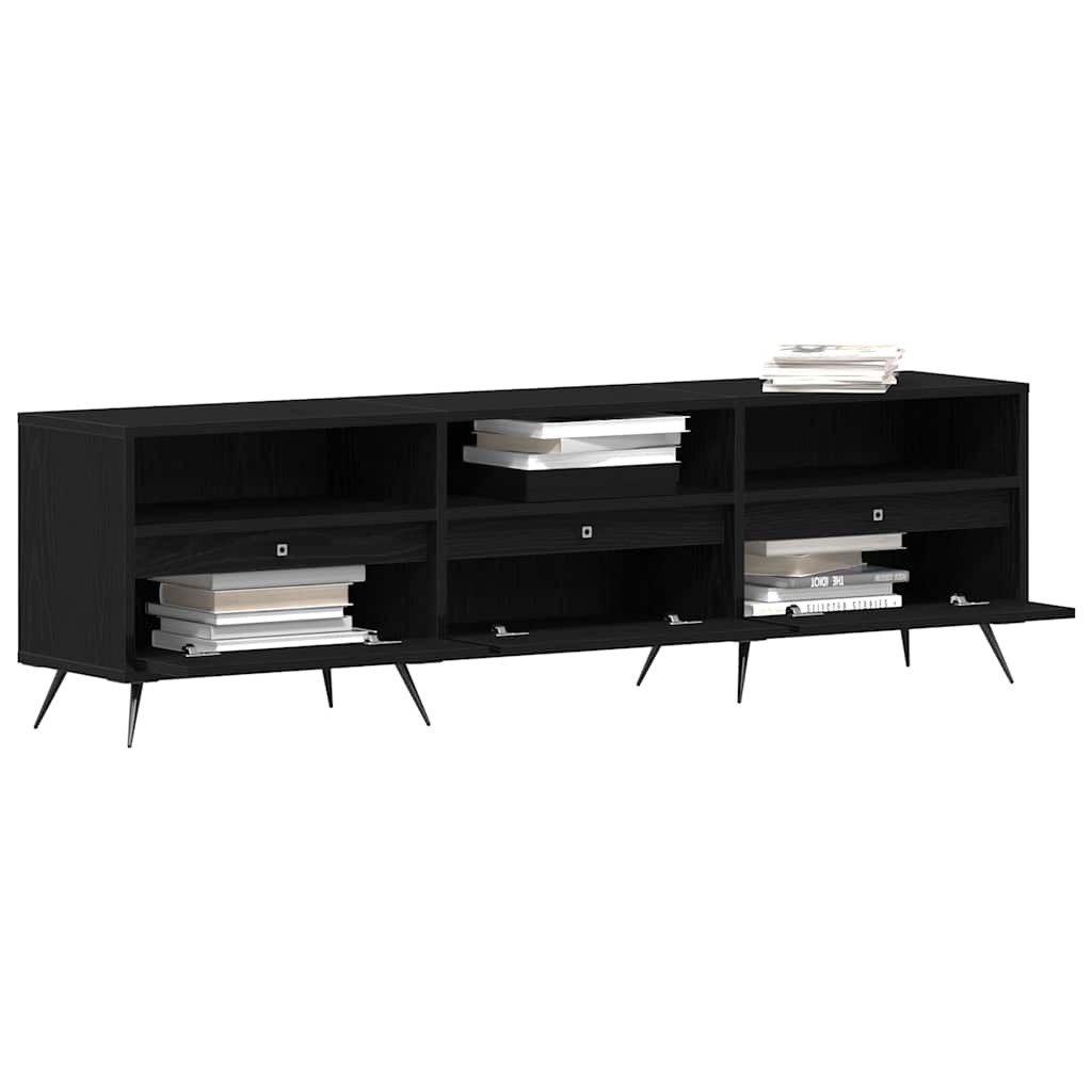 TV Cabinet Black Oak 150 x 30 x 44.5 cm